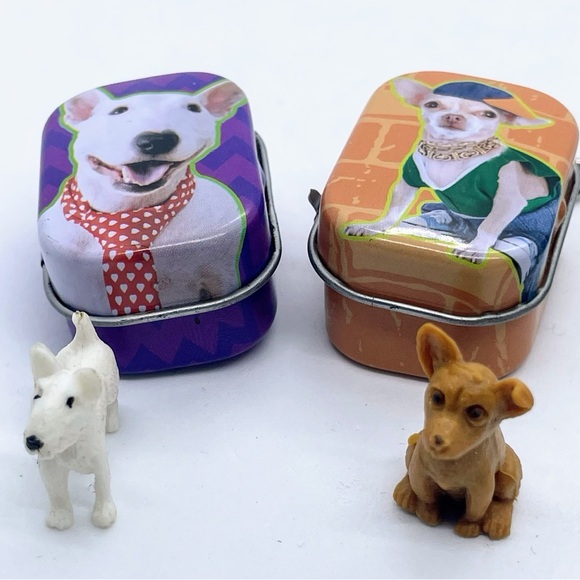 Vintage Retro Keyring metal dog storage tin Lot - Picture 5 of 9